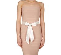 BlackButterfly Bridal Wedding Bridesmaid Satin Sash Belt (Ivory, 5 CM X 250 CM)