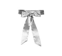 BlackButterfly Bridal Wedding Bridesmaid Satin Sash Belt (Silver, 10 CM X 250 CM)
