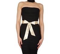 BlackButterfly Double-Sided Satin Sash, Champagne, 10W / 175L