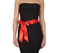BlackButterfly Double-Sided Satin Sash, Red, 10W / 175L