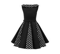 BlackButterfly Girls Alexia Polka Dot Dress, Black, 3-4 Years