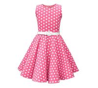 BlackButterfly Girls Audrey Dress, Pink Polka Dot, 3-4 Years