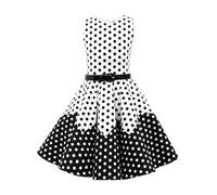 BlackButterfly Girls Audrey Dress, White - Black Polka Dot, 11-12 Years