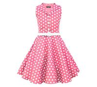 BlackButterfly Girls Holly Polka Dot Dress, Pink, 3-4 Years