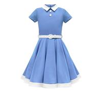 BlackButterfly Girls Lucy Clarity Dress, Blue, 7-8 Years