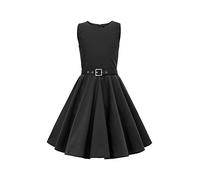 BlackButterfly Kids 'Audrey' Vintage Clarity 50's Children's Girls Dress (Black, 5-6 Years)