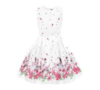 BlackButterfly Kids 'Kira' Vintage 50's Childrens Girls Dress (White Fairy, 13-14 Years)