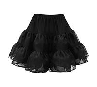 BlackButterfly Kids Organza Petticoat Skirt (Black, 5-6 Years)
