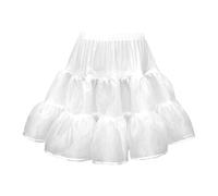 BlackButterfly Kids Organza Petticoat Skirt (White, 11-12 Years)