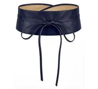 BlackButterfly Obi Self Knot Tie Belt, Midnight Blue, S-M