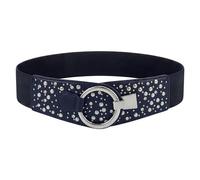 BlackButterfly Ring Hook Buckle Belt, Midnight Blue, M