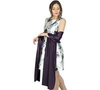 BlackButterfly Satin Shawl Bridesmaid Wedding Wrap Scarf (Dark Purple, 19W / 95L)