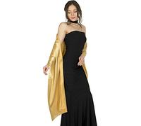 BlackButterfly Satin Shawl Bridesmaid Wedding Wrap Scarf (Gold, 19W / 95L)