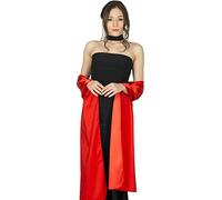 BlackButterfly Satin Shawl Bridesmaid Wedding Wrap Scarf (Red, 19W / 95L)