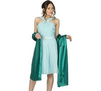 BlackButterfly Satin Shawl Bridesmaid Wedding Wrap Scarf (Teal Green), 19-inch x 95-inch