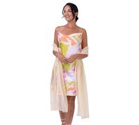 BlackButterfly Satin Silky Bridal Wedding Party Evening Shawl Pashmina Wrap (Champagne Gold, One Size)