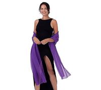 BlackButterfly Satin Silky Bridal Wedding Party Evening Shawl Pashmina Wrap (Indigo, One Size)