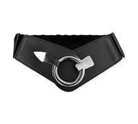 BlackButterfly Scallop Ring Hook Waist Belt, Black, M