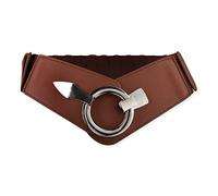 BlackButterfly Scallop Ring Hook Waist Belt, Dark Brown, M