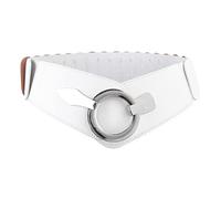 BlackButterfly Wide Elastic Waist Belt Fashion Vintage Dress Cosplay Waspie Belt (White, XXL)