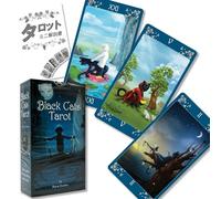 Blackcats Tarot Black Cats Tarot Divination, Japanese Instruction Manual Included FLATLAND Genuine Product, 78 Tarot Cards