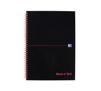 Blackcolors Black N' Red 5mm Square Wirebound Hardback Notebook A4 (Pack Of 5)