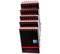 Blackcolors Black N Red A7 Glossy Hardback Wirebound Notebook Of 144 Pages (Pack Of 5),black/red