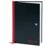 Blackcolors Black N Red Book Casebound Recycled 90Gsm 192 Pages A4 Ref L67019 Pack Of 5