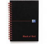 Blackcolors Black N Red Book Wirebound 90Gsm Ruled And Perforated 140 Pages A6 Ref D67011 Pack Of 5