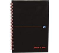 Blackcolors Black N Red Book Wirebound Recycled 90Gsm 140 Pages A4 Ref H67023 Pack Of 5