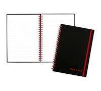Blackcolors Black N Red Notebook Wirebound Polypropylene 90Gsm Ruled 140 Pages A5 Ref C67009 Pack Of 5