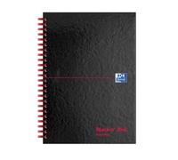 Blackcolors Oxford Black N' Red A5 Glossy Hardback Wirebound Recycled Notebook, Ruled, 140 Page, 1 Notebook
