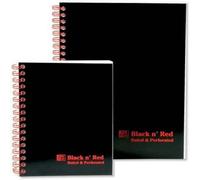 Blackcolors Oxford Black N' Red Black N Red Notebook Soft Cover Wirebound Perforated 90Gsm Ruled 100 Pages A5 Ref D66369 Pack Of 10