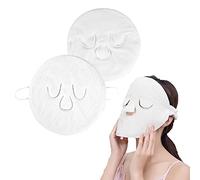 BLACKCROWN 3 Holes Towel Mask Reusable Face Towel Mask Cold Hot Compress Facial Steamer Moisturizing Beauty Skin Care Spa Towels for Facial Steamer Mask for Women Girls Style (A+B) (2 Pack)