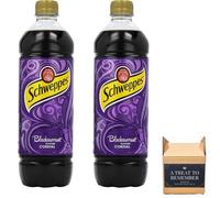 Blackcurrant Flavour Cordial, 1 Litre (Pack of 2)