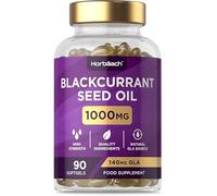 Blackcurrant Seed Oil 1000mg | 90 Softgel Capsules | Natural Source of GLA | High Strength Blackcurrant Supplement | Horbaach