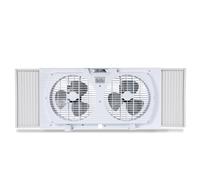 BLACKDECKER 9 Dual Window Fan for Window Screen with 2 Speed Settings Twin Window Fan with Mechanical Controls and Removable