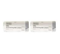 BLACKDECKER BXBB00030E 30L Drawstring Bin Liners 40 Pack White