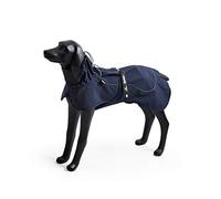 BlackDoggy Dog Outdoor Jacket, Water-Repellent Warm Coat with Reflective Trim & Adjustable Buckle Belt for Winter Cold Weather, Daily Walks & Hikes (X-Small, Dark Blue)