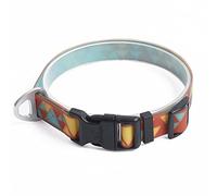 BlackDoggy Waterproof & Odor-Resistant Dog Collar, Heavy-Duty D-Ring & Adjustable Fit, Pet Collar for Small, Medium and Large Dogs (Large, Green and Orange)