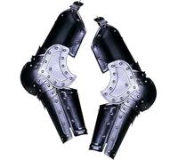Blackened Balthasar Full Arm Guards Medieval Full Arm Protection Knight Armour Silver