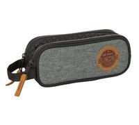 BLACKFIT8 OLD SCHOOL - Double Pencil Case, Recyclable Fabric, Children's Pencil Case, Children's Case, Ideal for School Age Children, Comfortable and Versatile, Quality and Resistance, 21 x 6 x 8 cm,