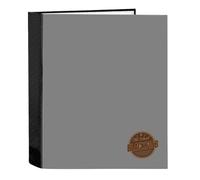 BLACKFIT8 OLD SCHOOL - Folio Folder 4 Rings, Ideal for Children of Different Ages, Comfortable and Versatile, Quality and Resistance, 27 x 6 x 33 cm, black/grey, M, Casual
