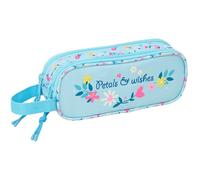 BLACKFIT8 Petals - Children's Double Pencil Case, Children's Pencil Case, Ideal for School Age Children, Comfortable and Versatile, Quality and Resistance, 21 x 6 x 8 cm
