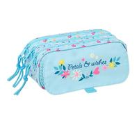 BLACKFIT8 Petals - Triple Big Pencil Case, Children's Pencil Case, Ideal for School Age Children, Comfortable and Versatile, Quality and Resistance, 21.5 x 8 x 10 cm