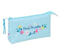 BLACKFIT8 Petals - Triple Pencil Case, Children's Pencil Case, Ideal for School Age Children, Comfortable and Versatile, Quality and Resistance, 22 x 3 x 12 cm