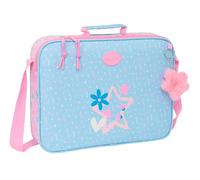 BLACKFIT8 SMILE - Extra School Wallet, Pencil Case, Shoulder Bag, Comfortable and Versatile, Quality and Resistance, 38 x 6 x 28 cm, Light Blue/Light Pink, M, Casual