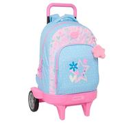 BLACKFIT8 SMILE - Large Backpack with Wheels, Compact Evolution, Removable, Ideal for Children of Different Ages, Comfortable and Versatile, Quality and Resistance, 33 x 22 x 45 cm, Light Blue/Light