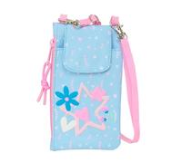 BLACKFIT8 SMILE - Mobile Phone Holder, Standard Wallet, for Mobile, Comfortable and Versatile, Quality and Resistance, 19 x 10 cm, Light Blue/Light Pink, M, Casual
