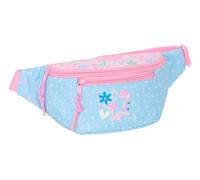 BLACKFIT8 SMILE - Waist Bag with External Pocket, Ideal for Youth and Children of Different Ages, Comfortable and Versatile, Quality and Resistance, 23 x 9 x 12 cm, Light Blue/Light Pink, M, Casual